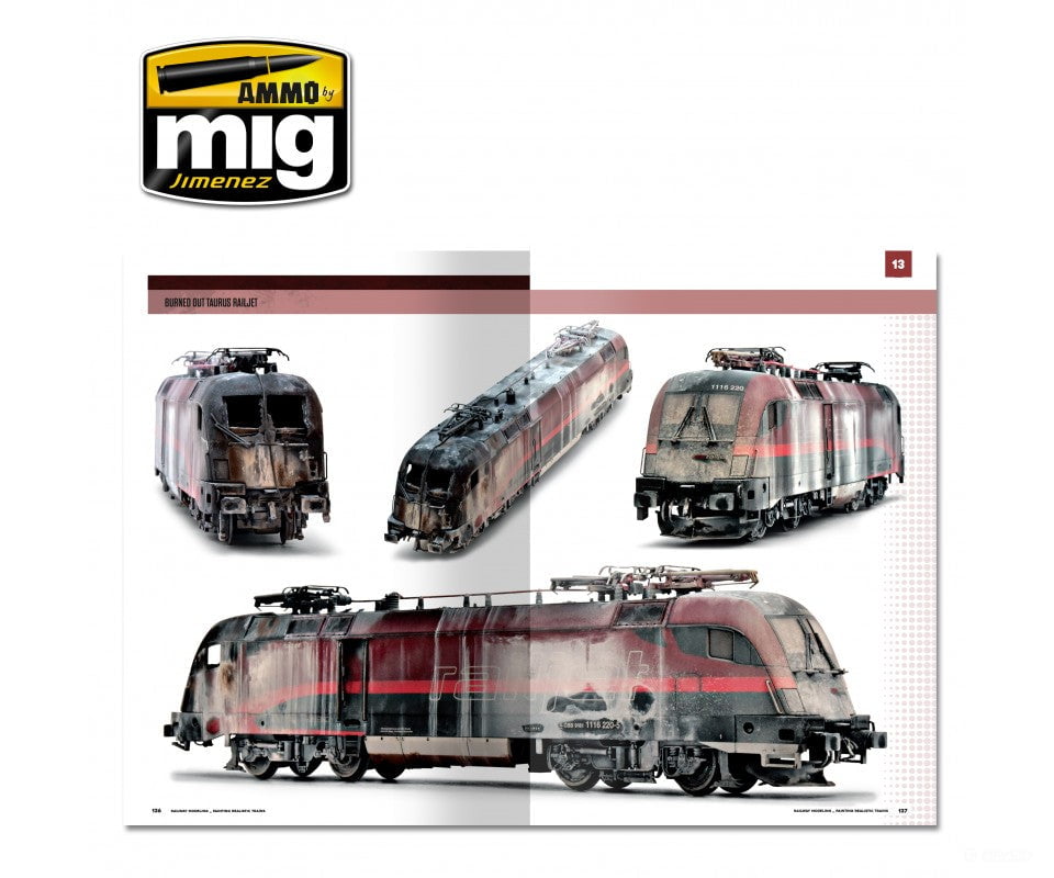 Ammo By Mig Amig6250 Modelling School: Railway Painting Realistic Trains (English) Weathering