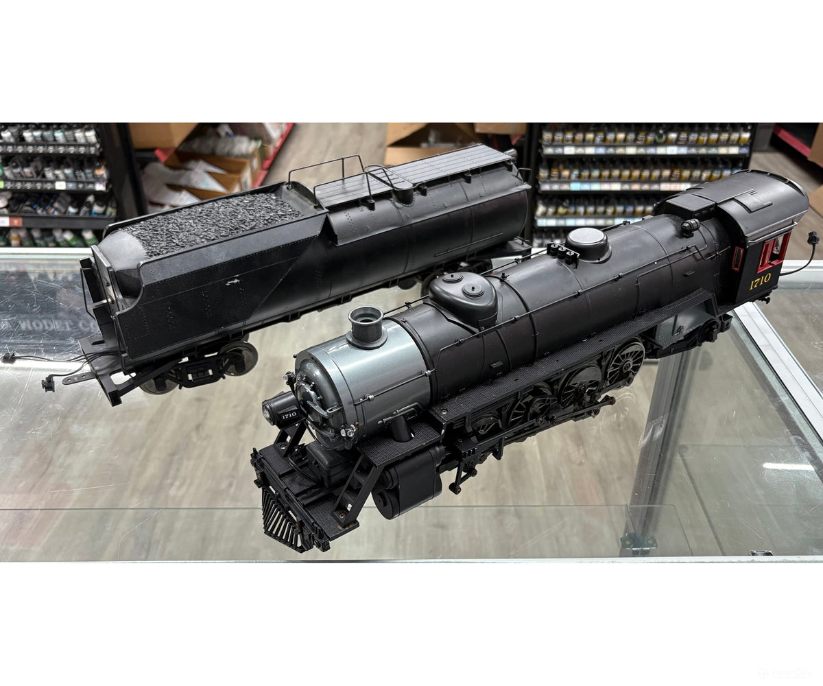 Aristo Craft 1710 G 2-8-2 Mikado Steam Locomotive with Vanderbilt Tender Unlettered 1710 Analog DC - Locomotives