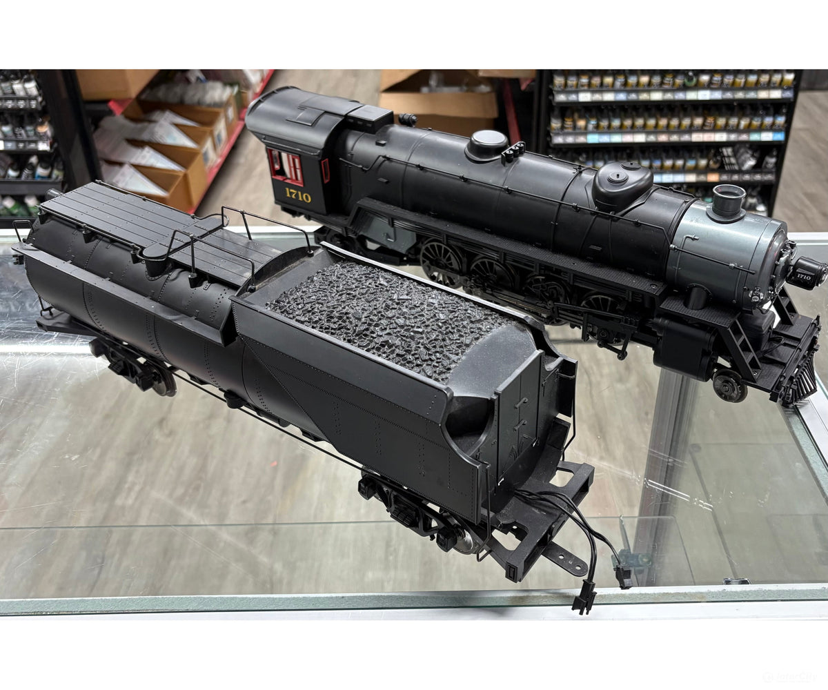 Aristo Craft 1710 G 2-8-2 Mikado Steam Locomotive with Vanderbilt Tender Unlettered 1710 Analog DC - Locomotives