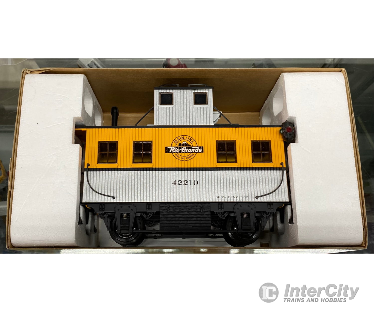 Aristo Craft ART-42210 G Bobber Caboose Denver and Rio Grande Western (DRGW) 42210 Freight Cars