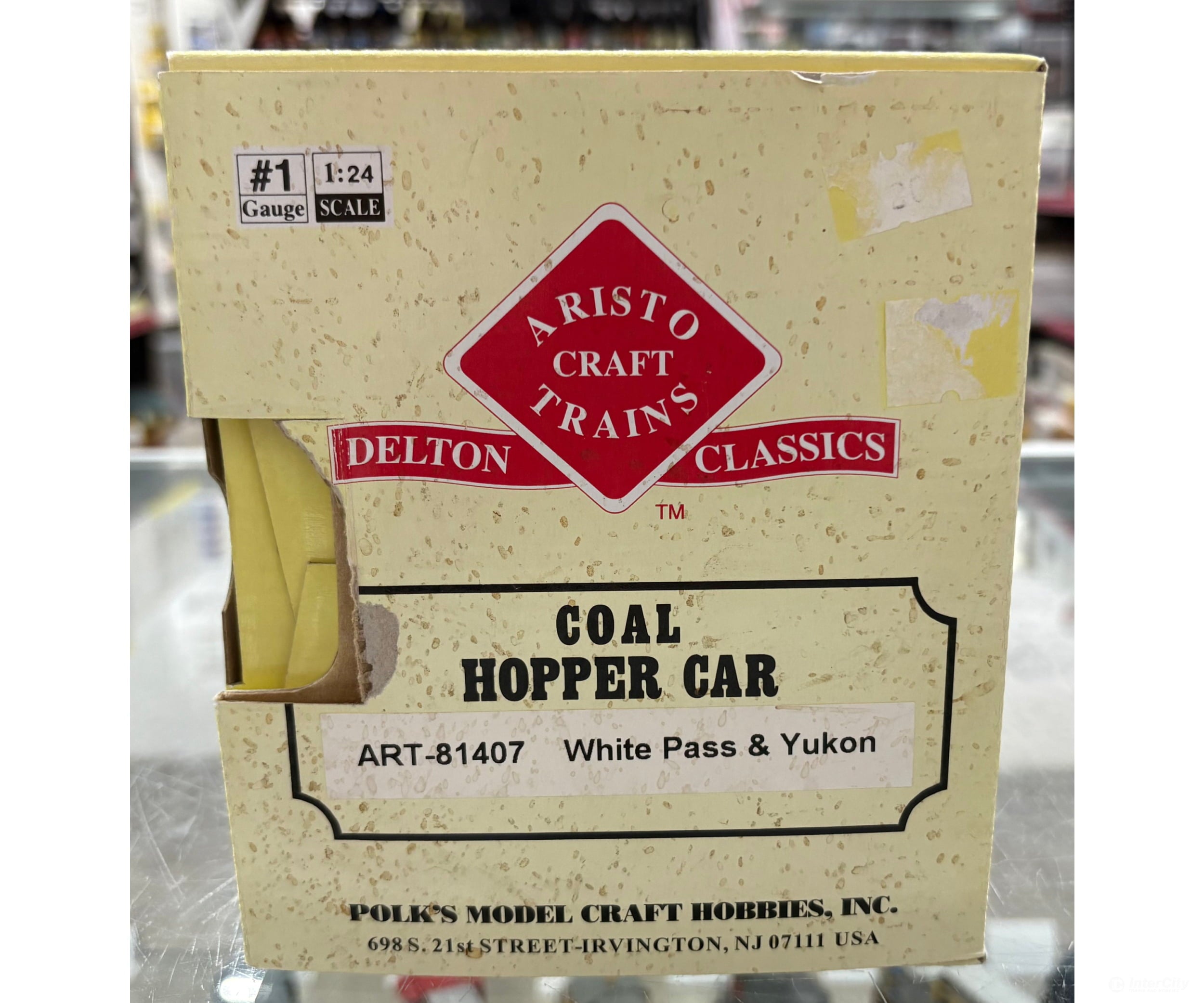 Aristo Craft ART-81407 1 Coal Hopper Freight Car White Pass & Yukon (WPY) 662 (#1) - Freight Cars