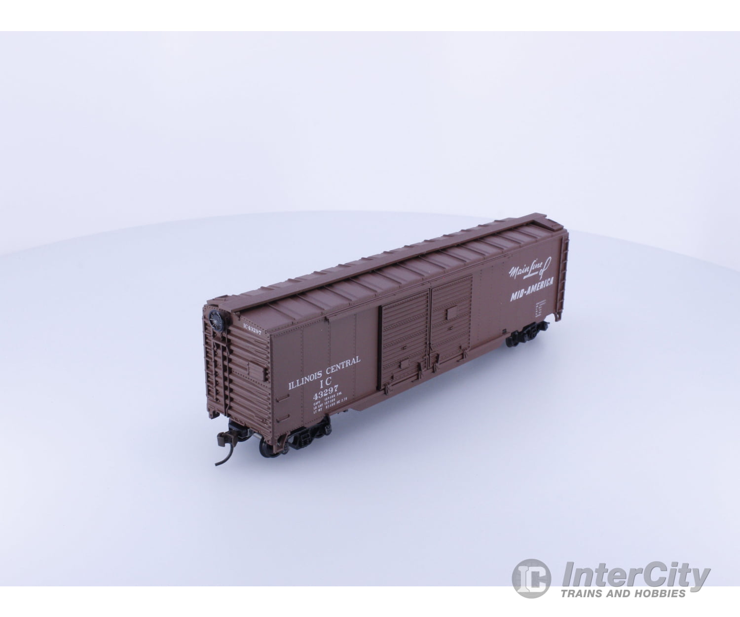 Athearn 05105 HO 50’ DD Box Car Illinois Central (IC) 43297 Freight Cars