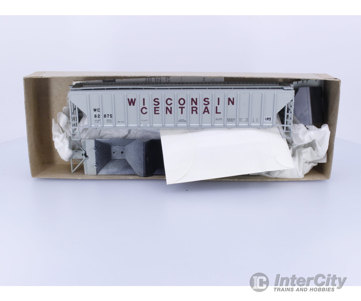 Athearn 1078 HO 54’ PS Covered Hopper Kit Wisconsin Central (WC) 82875 Freight Cars