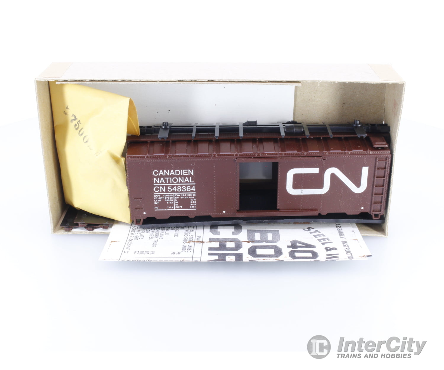Athearn 1163-1 HO 40’ Box Car Canadian National (CN) 548364 Freight Cars