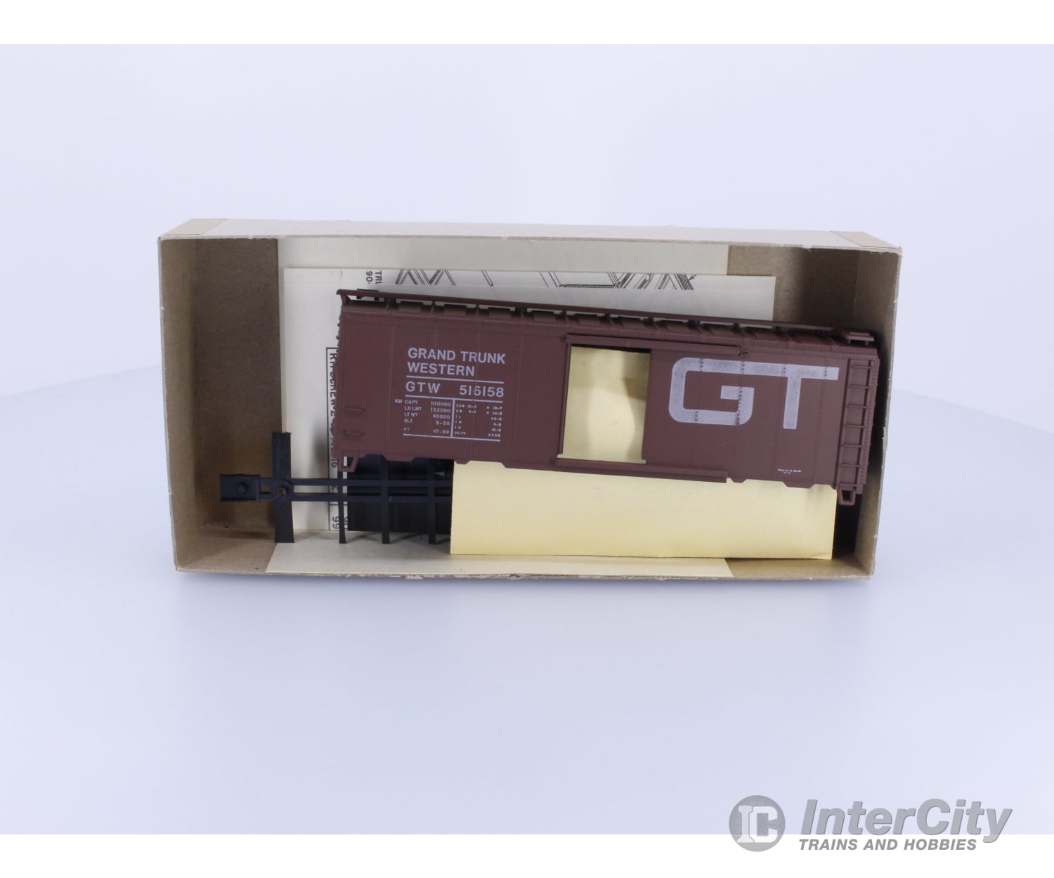 Athearn 1211 HO 40’ Box Car Kit Grand Trunk Western (GTW) 515158 Freight Cars