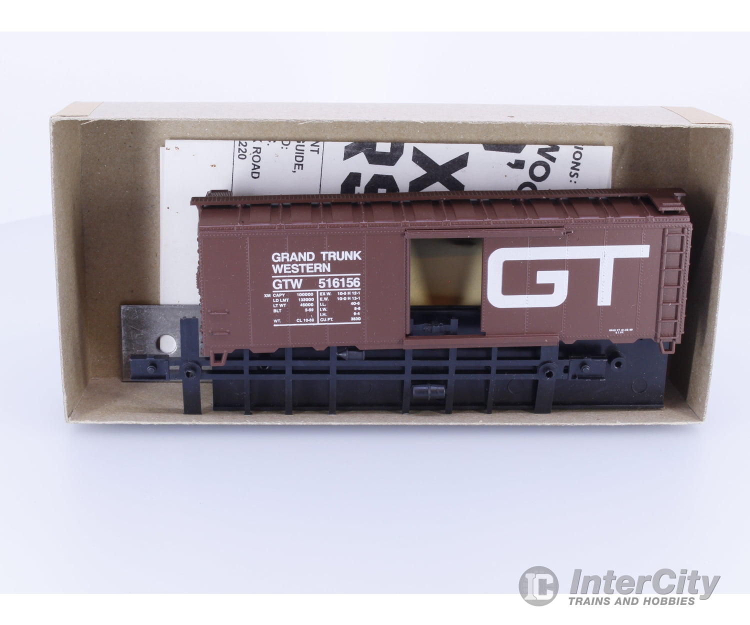 Athearn 1211 HO 40’ Boxcar Kit Grand Trunk Western (GTW) 516156 Freight Cars
