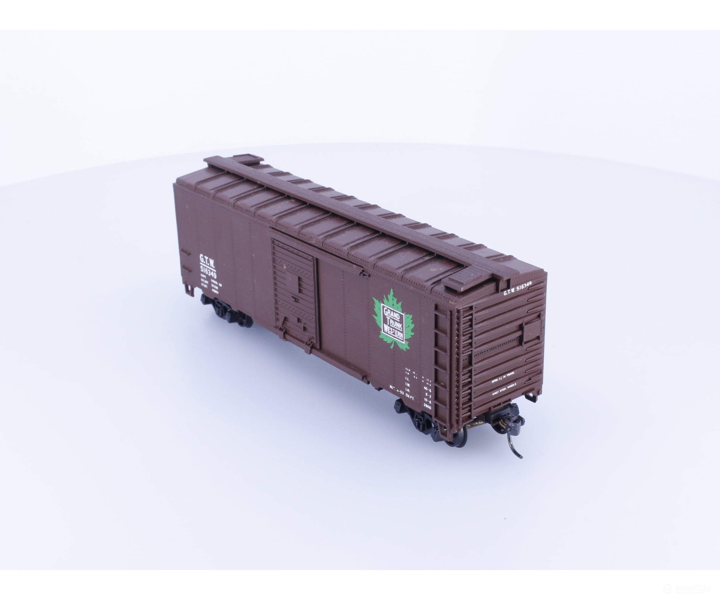 Athearn 1262 HO 40’ Single Door Boxcar Grand Trunk Western (GTW) 516349 Freight Cars