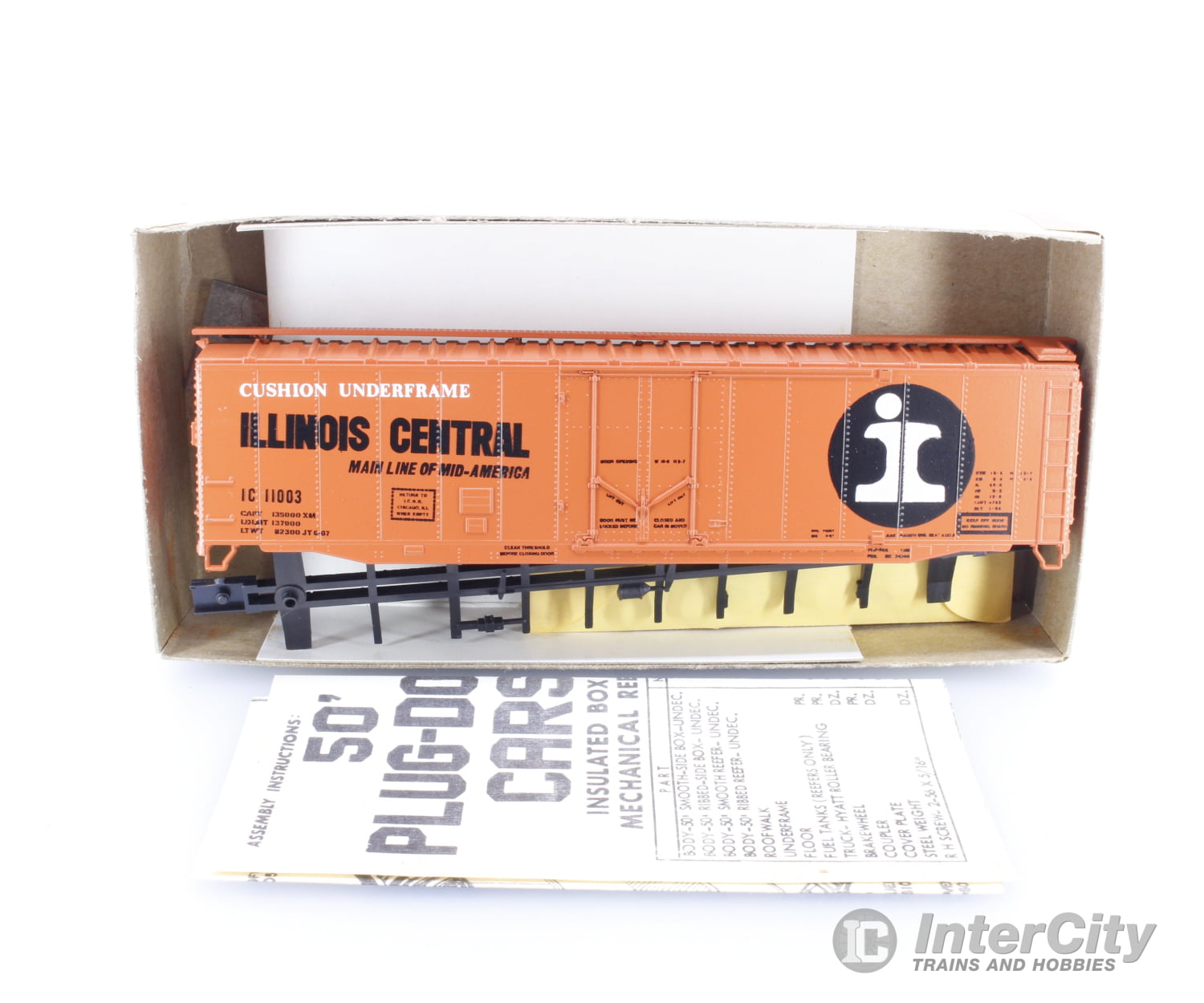 Athearn 1322 HO ILLINOIS Central Gulf 50ft PD Boxcar Illinois Central (IC) 11003 Freight Cars