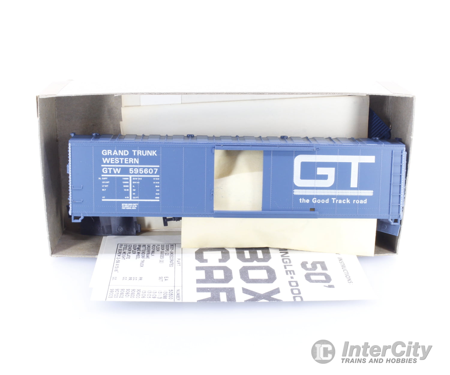 Athearn 15 HO Grand Trunk Western 50ft Single Door boxcar Grand Trunk Western (GTW) 595607 Freight Cars