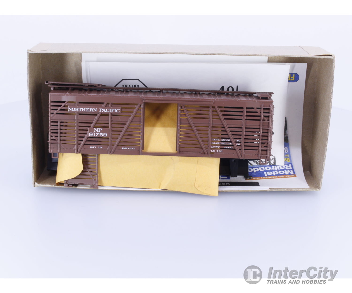 Athearn 1769 HO 40’ Stock Car Kit Northern Pacific (NP) 81759 (#1) Freight Cars