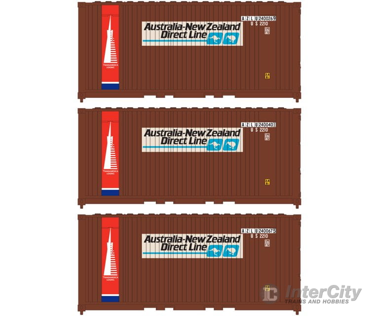 Athearn 17694 N 20’ Corrugated Container Anz (3) Freight Loads & Containers