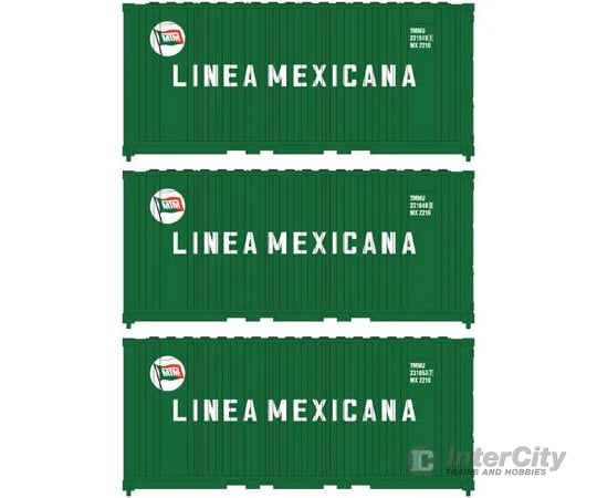 Athearn 17696 N 20’ Corrugated Container Lineamex(3) Freight Loads & Containers