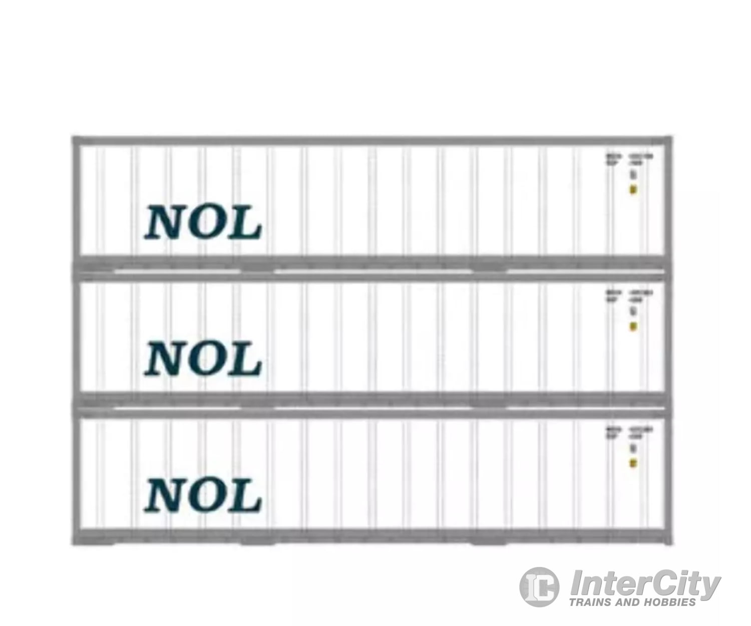 Athearn 17704 N Scale 40’ Smooth Side Container Nol 3 Pack Freight Loads & Containers