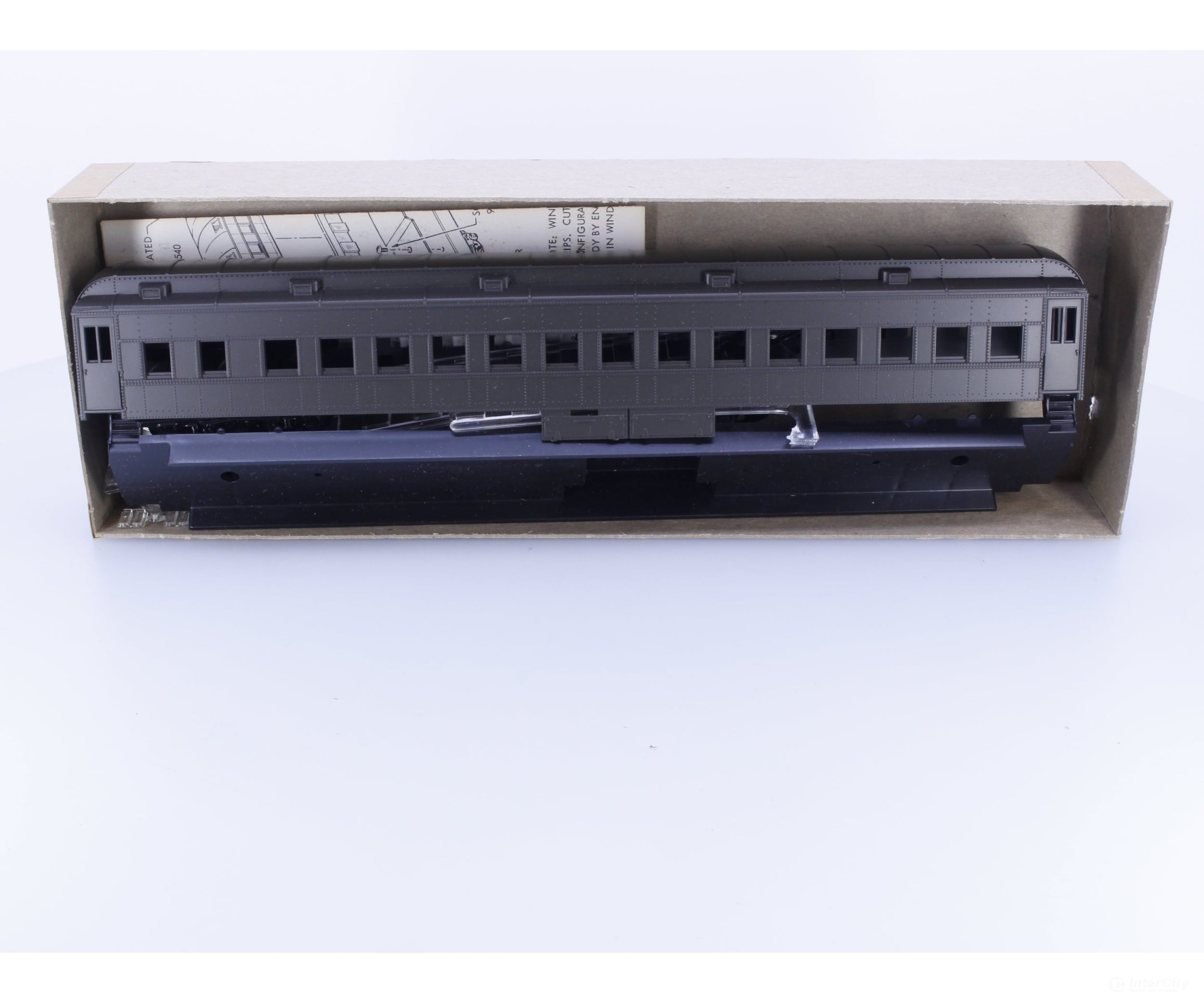 Athearn 1854 HO Standard Heavyweight Passenger Coach with Clerestory Roof Kit Undecorated - Passenger Cars