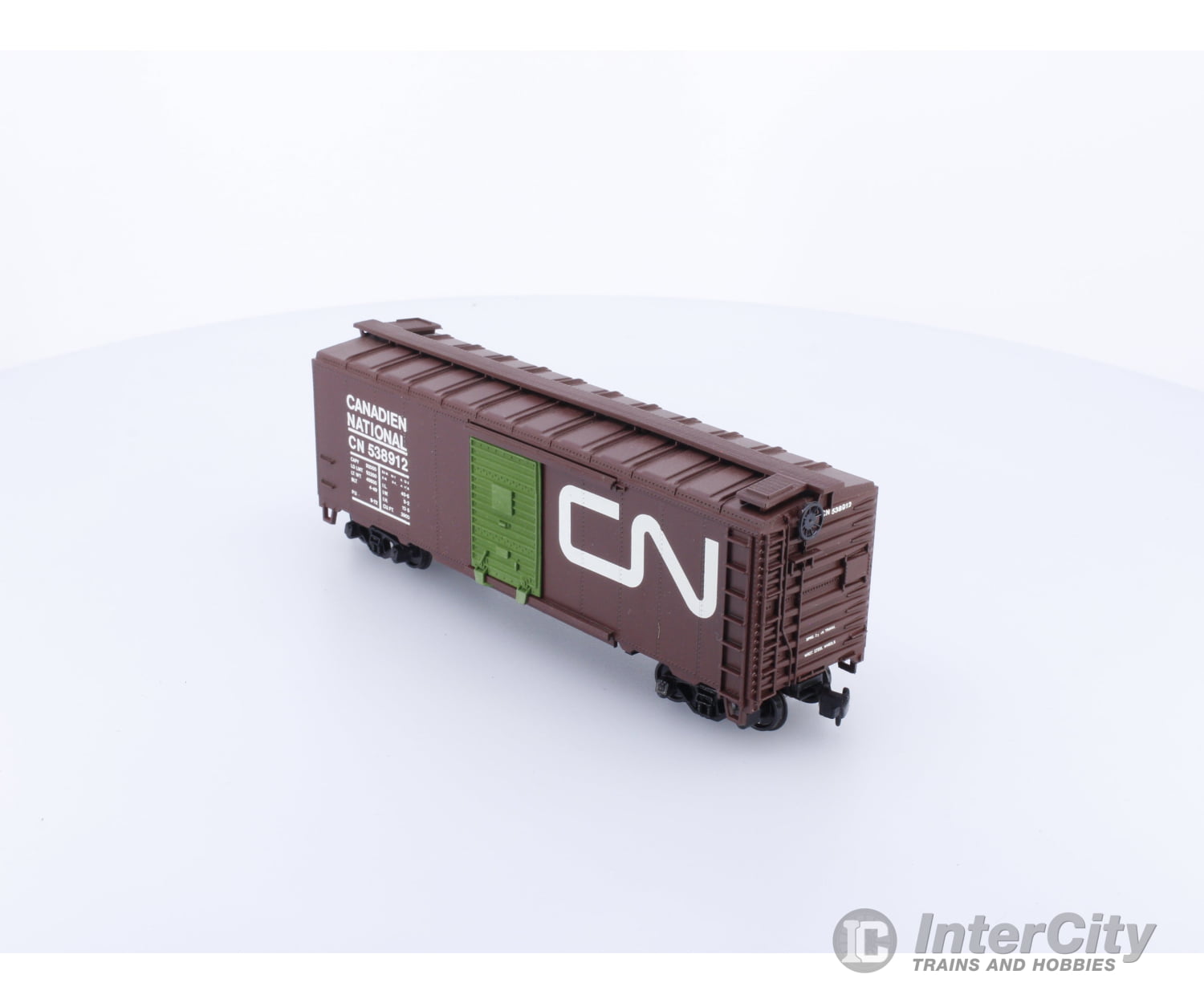 Athearn 205 HO CN Rail 40ft Steel boxcar with Green door Canadian National (CN) 538912 Freight Cars