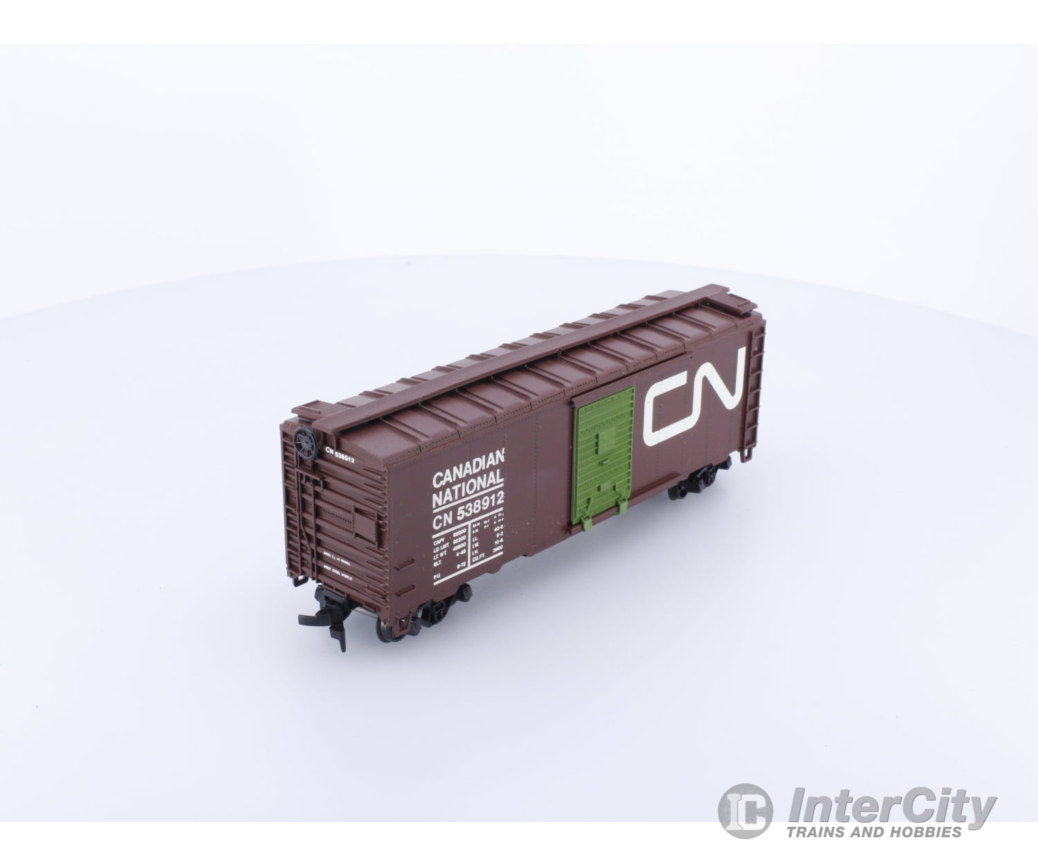 Athearn 205 HO CN Rail 40ft Steel boxcar with Green door Canadian National (CN) 538912 Freight Cars