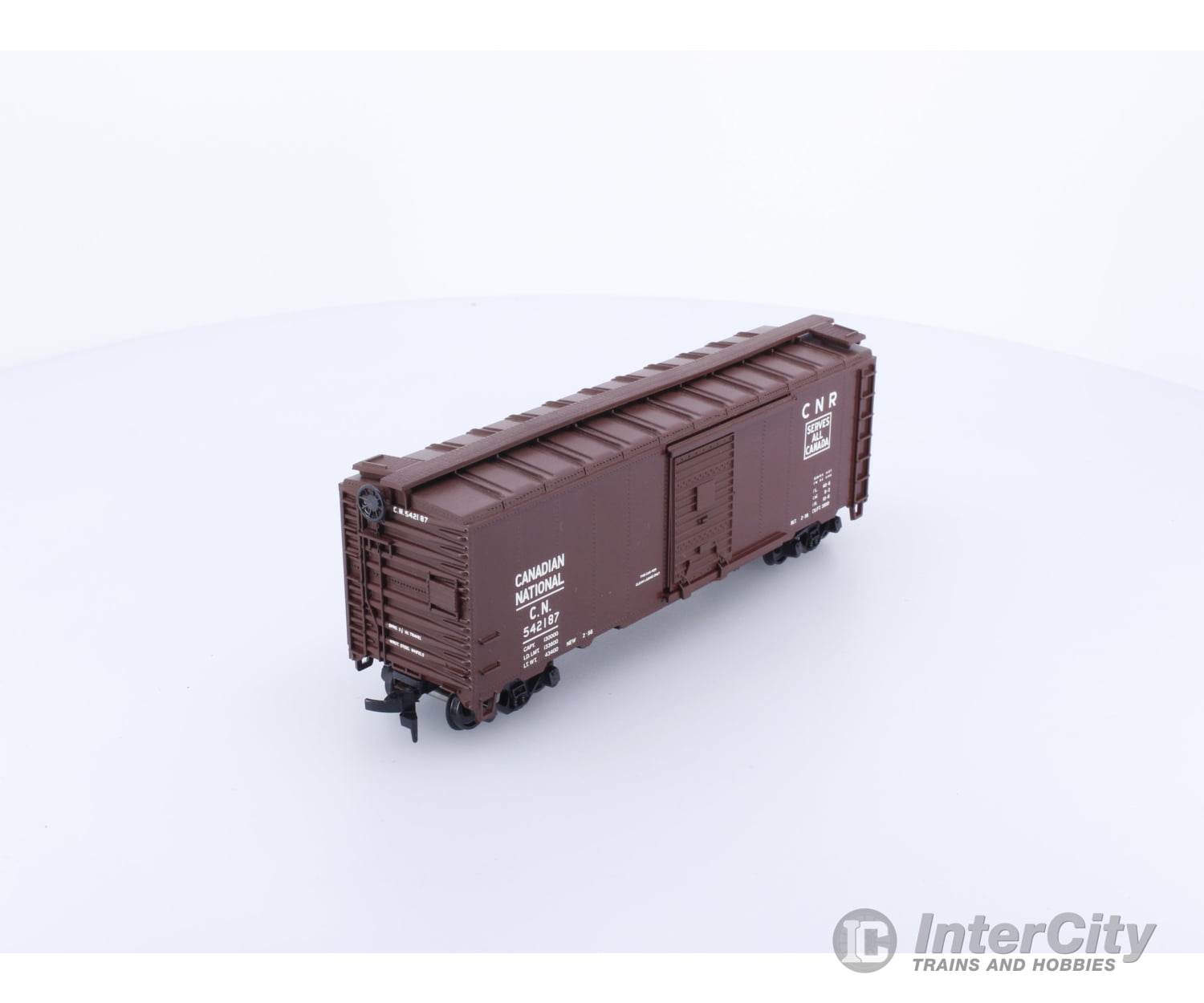 Athearn 207 HO CNR 40ft Boxcar ’Serves all of Canada’ No leaf Canadian National (CN) 542187 Freight Cars