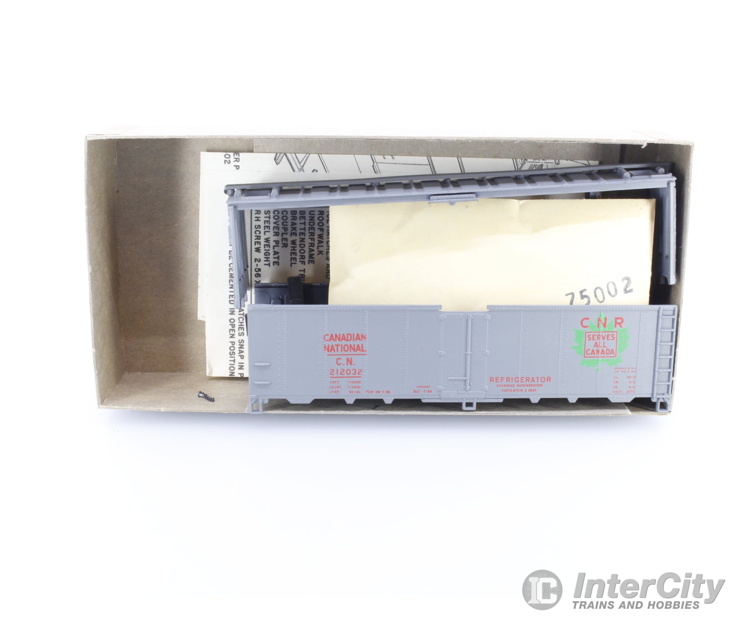 Athearn 234 HO CNR 40ft Boxcar ’Serves all of Canada’ Green leaf Canadian National (CN) 212032 Freight Cars