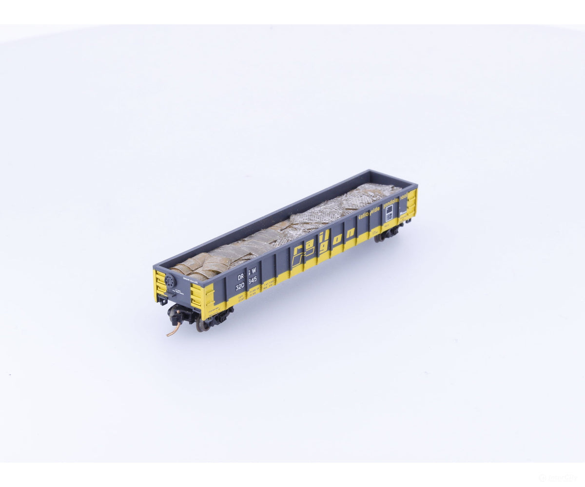 Athearn 23629 N 52’ Mill Gondola w/ Scrap Load (DRGW) 320345 - Freight Cars