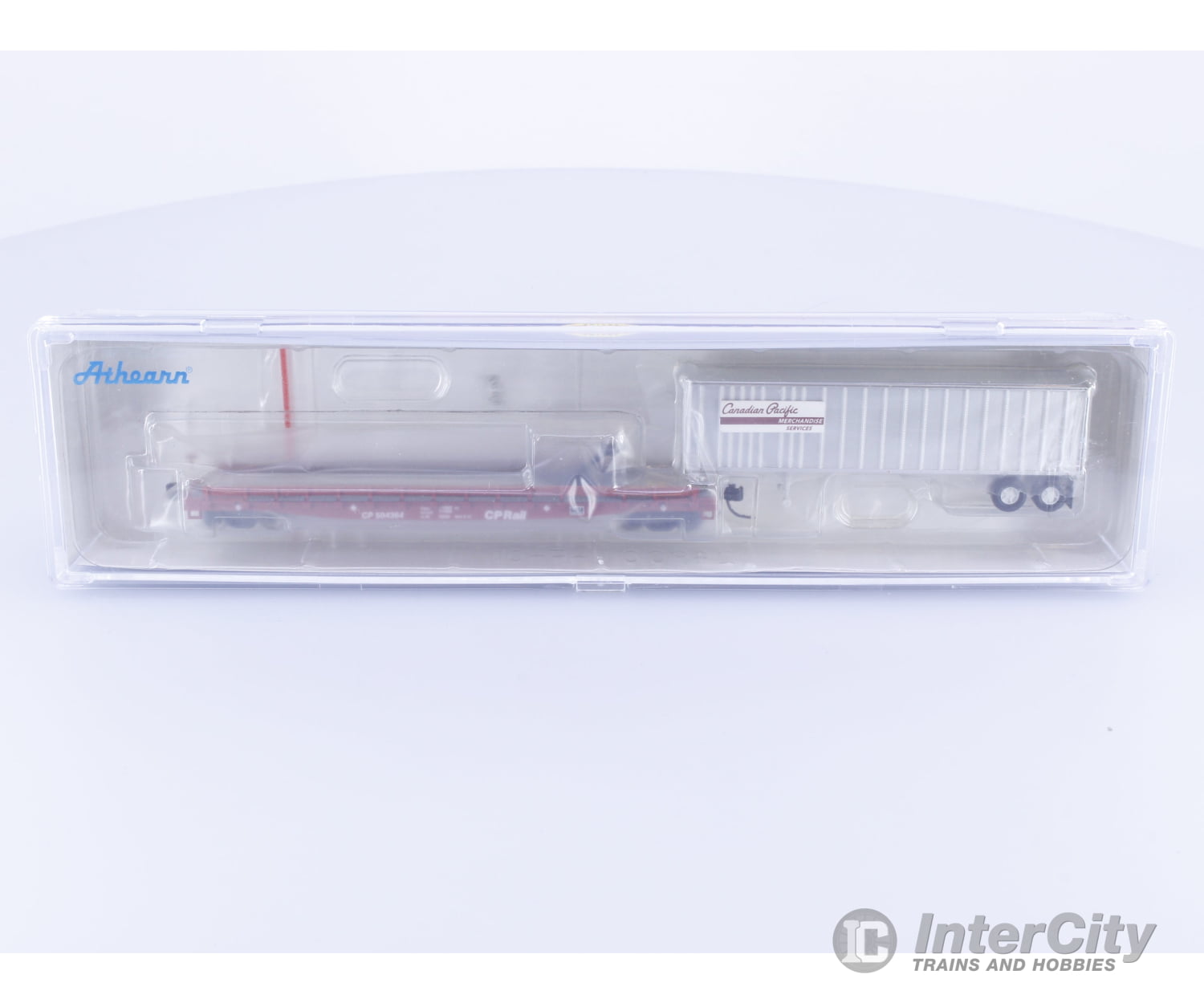 Athearn 24900 N 53’ Flatcar with 40’ Semi Trailer Canadian Pacific (CP) 504364 Freight Cars