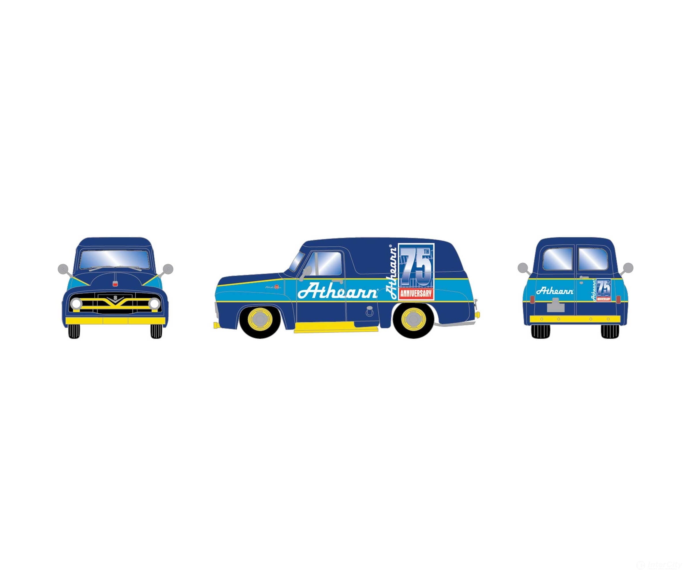 Athearn 26500 HO RTR 1955 FORD F-100 PANEL TRUCK ATHEARN 75TH ANNIVERSARY ATH26500 *NEW* - Default Title (CH-140-26500)