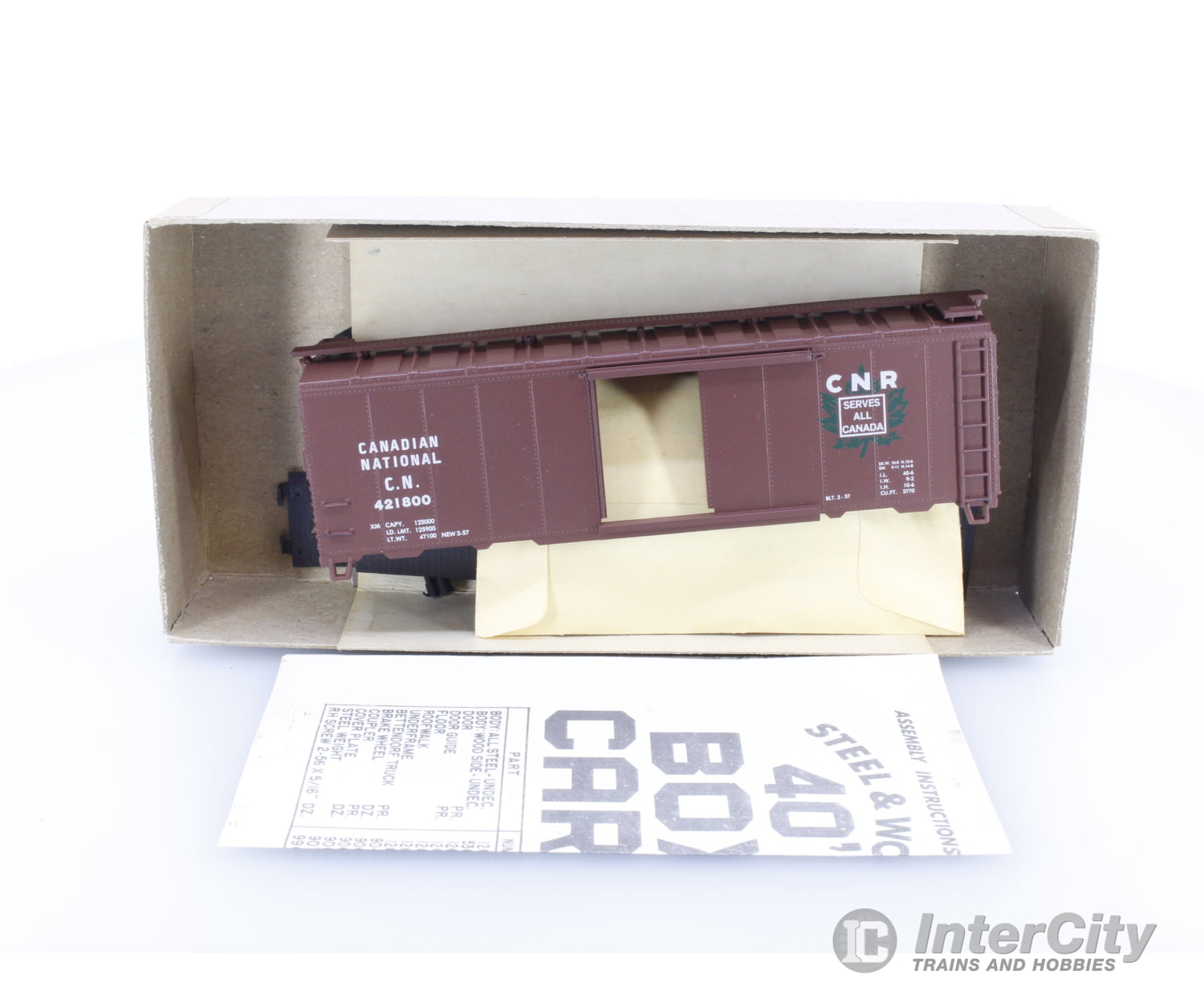 Athearn 315 HO 40’ Box Car Kit Maple Leaf Canadian National (CN) 315 Freight Cars