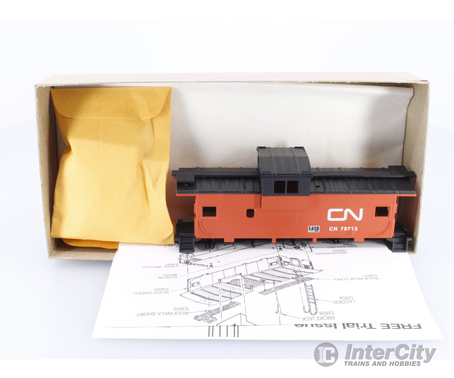 Athearn 5372 HO Wide Vision Caboose Canadian National (CN) 79713 Freight Cars