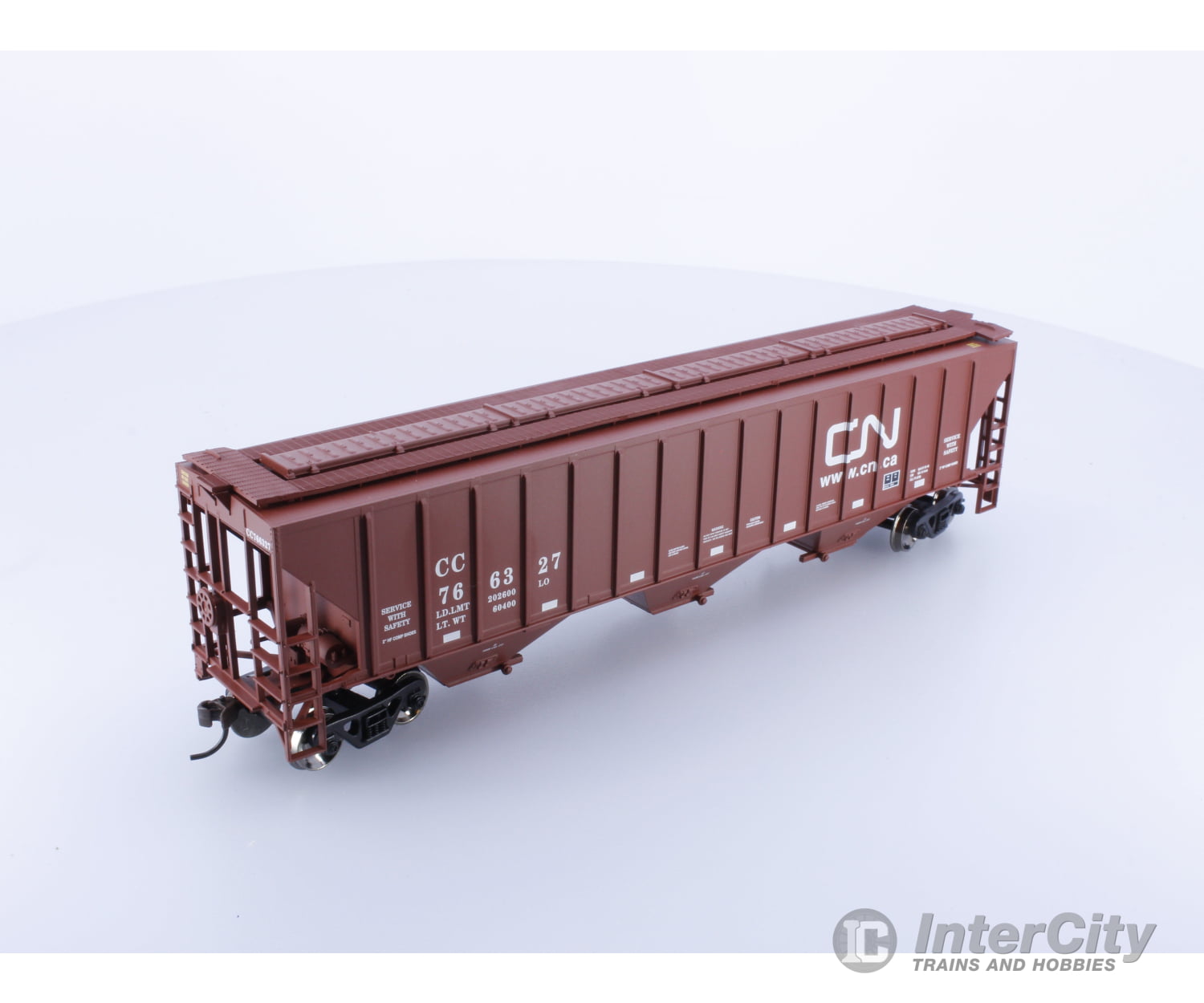 Athearn 71685 Ho 3-Bay Covered Hopper Canadian National (Cn) 766327 Freight Cars
