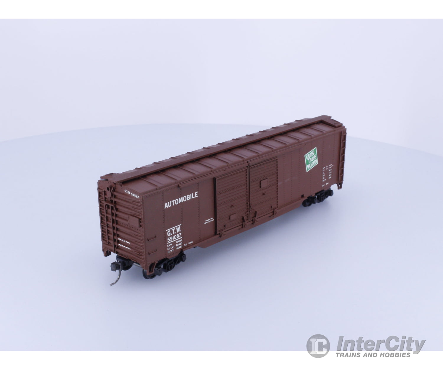 Athearn 722 HO 50’ Double Door Boxcar Grand Trunk Western (GTW) 591067 Freight Cars