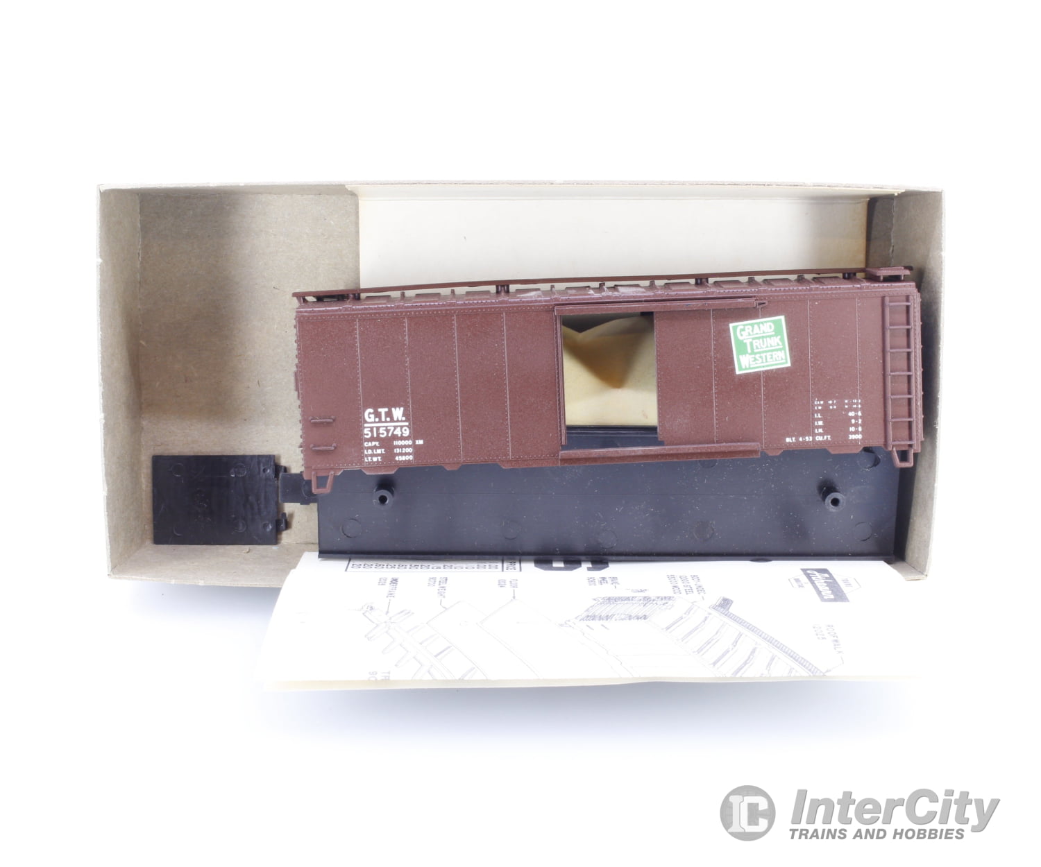 Athearn 731 HO GTW 40ft Steel boxcar Grand Trunk Western (GTW) 515749 Freight Cars