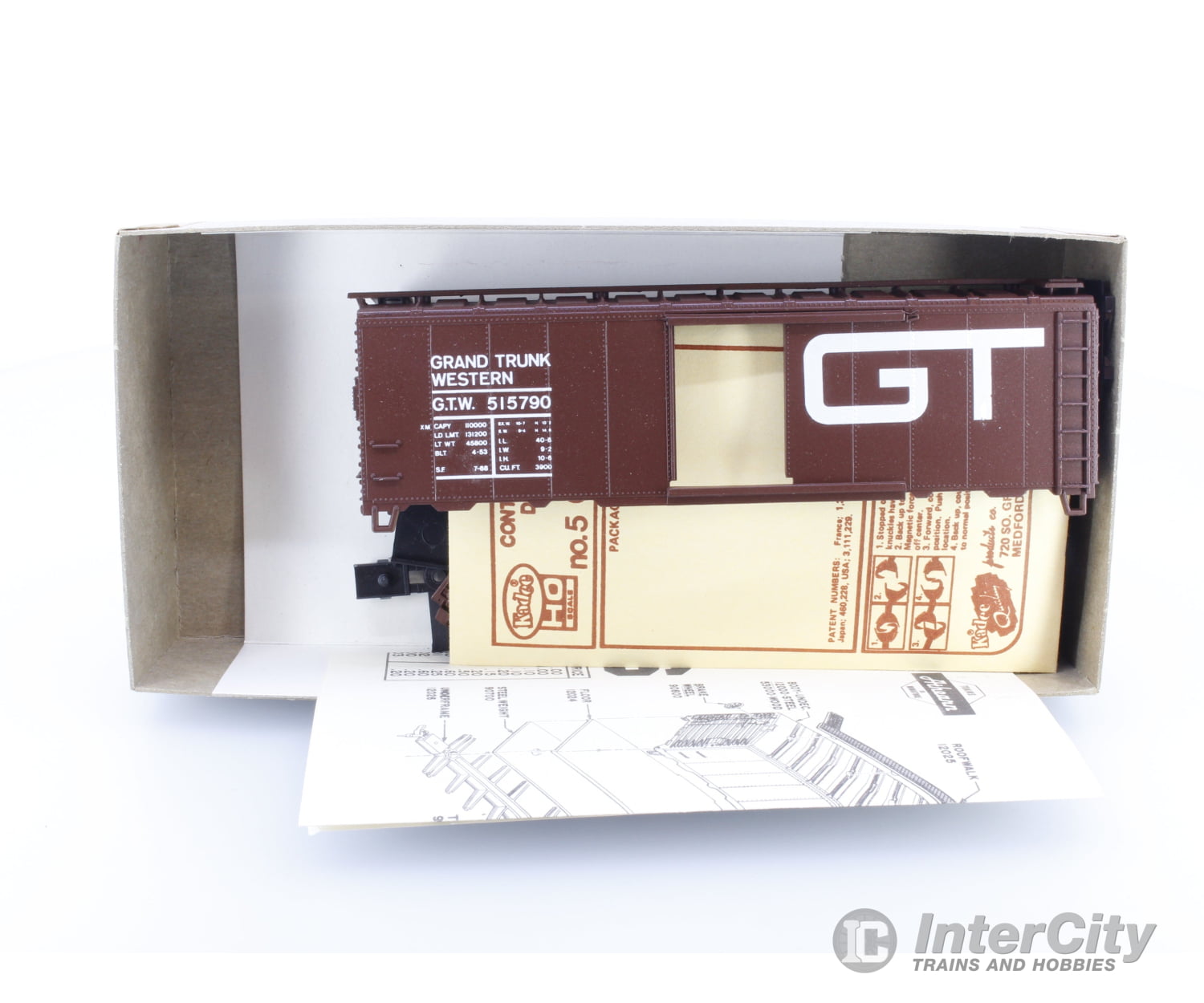 Athearn 732 HO GTW 40ft Steel boxcar Grand Trunk Western (GTW) 515790 Freight Cars