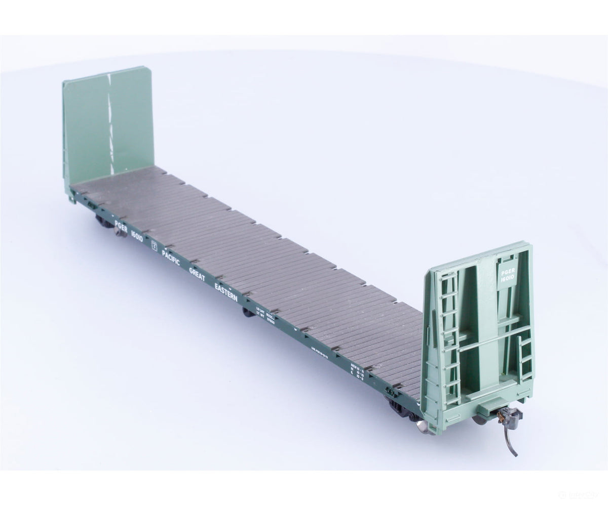 Athearn 88108 HO 60’ Bulkhead Flat Car Pacific Great Eastern (PGE) 16010 - Freight Cars