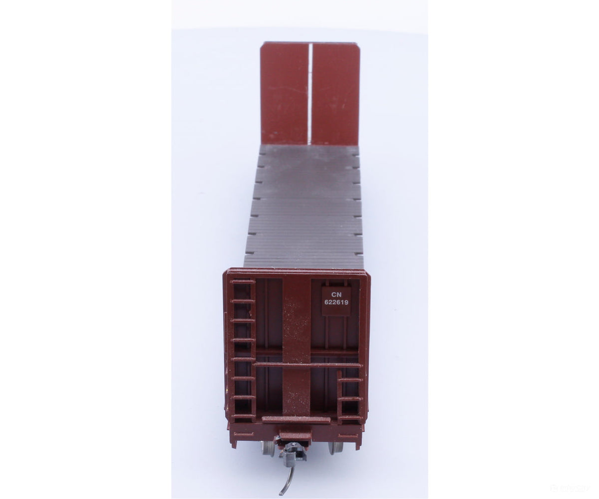 Athearn 88115 HO 60’ Bulkhead Flat Car Canadian National (CN) 622619 - Freight Cars