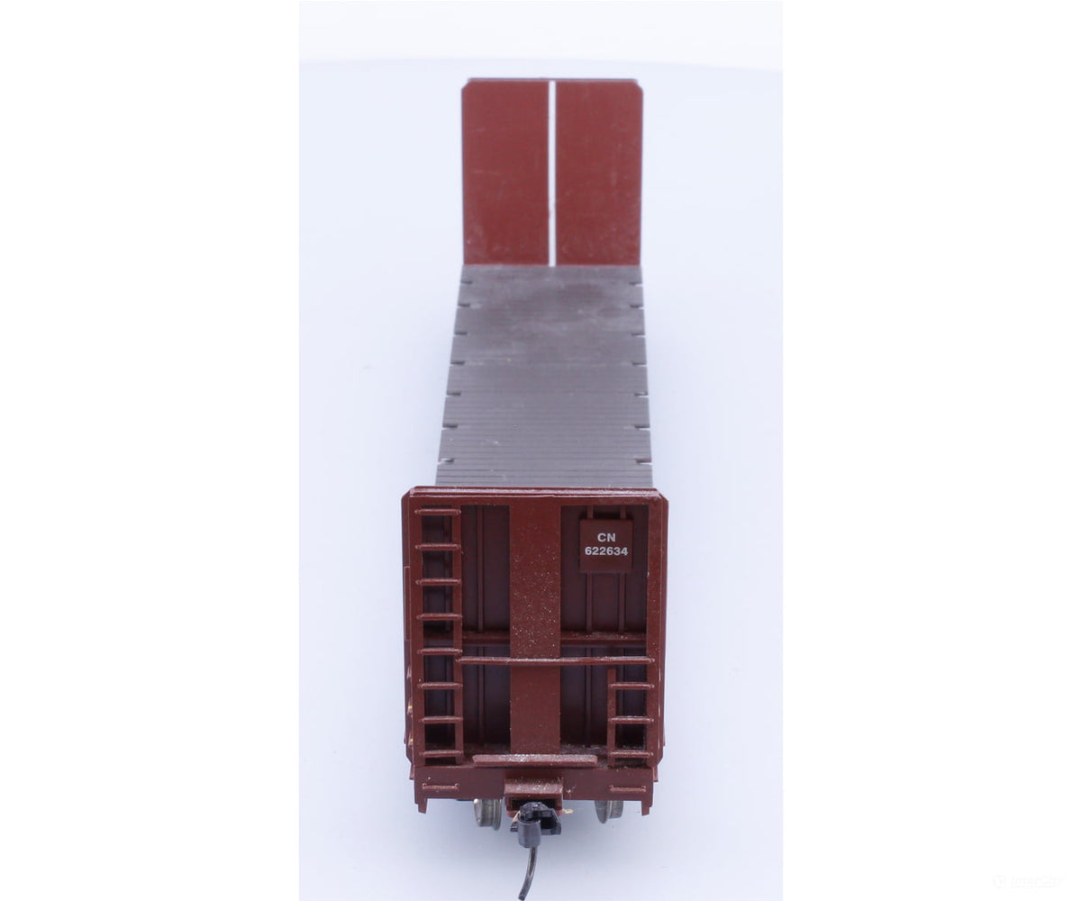 Athearn 88116 HO 60’ Bulkhead Flat Car Canadian National (CN) 622634 - Freight Cars