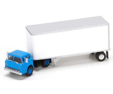 Athearn 90987 Ho Ford C Series Trucks W/28 Smooth Trailer Owner/Operator Cars &