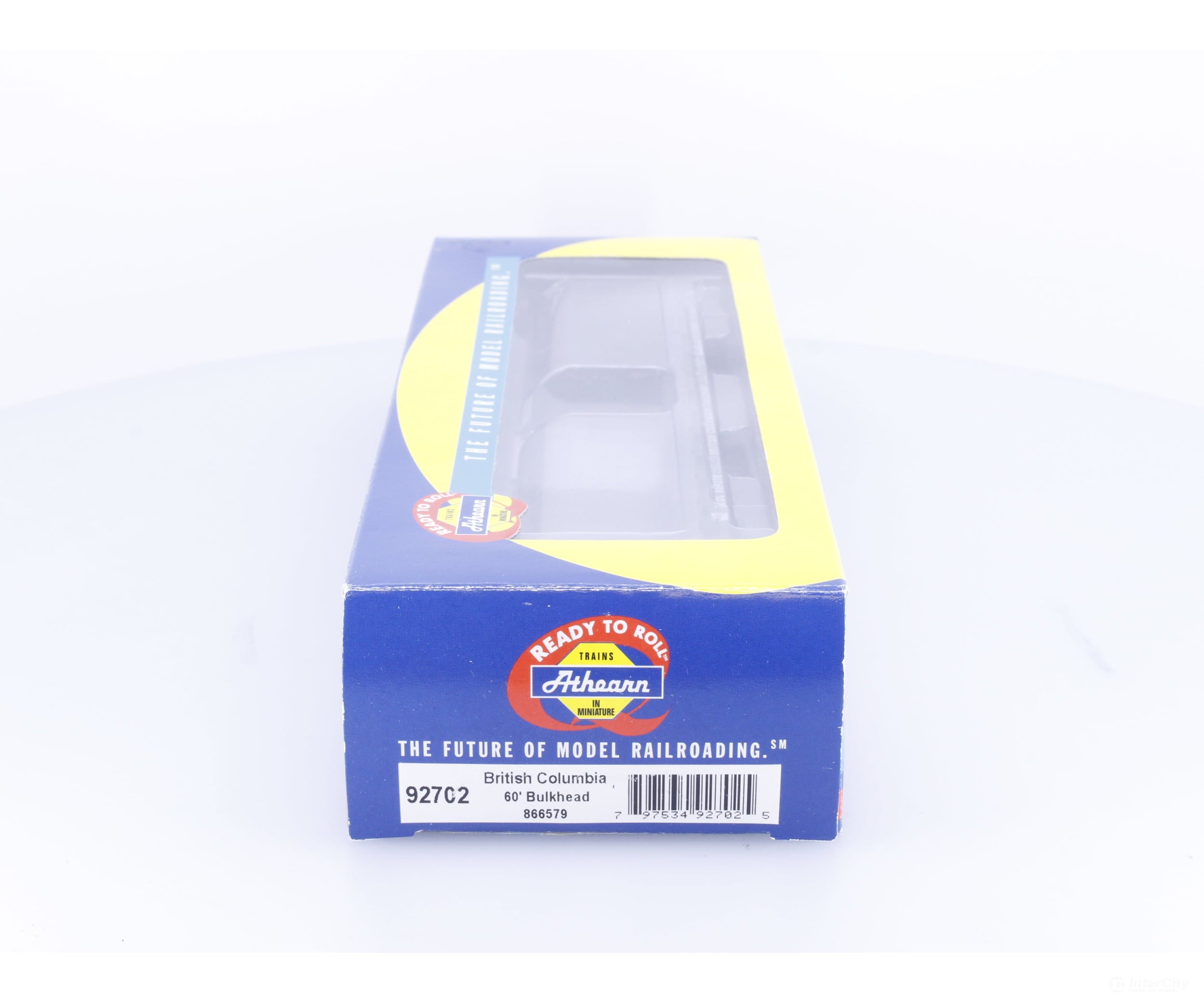Athearn 92702 HO 60β Bulkhead Flat Car BC Rail (BCOL) 866579 - Freight Cars