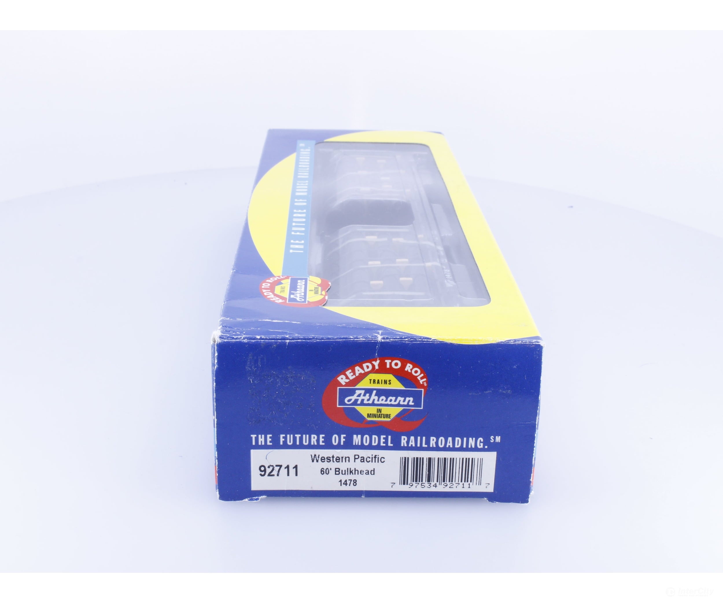 Athearn 92711 HO 60’ Bulkhead Flatcar with Pipe Load Western Pacific (WP) 1478 - Freight Cars