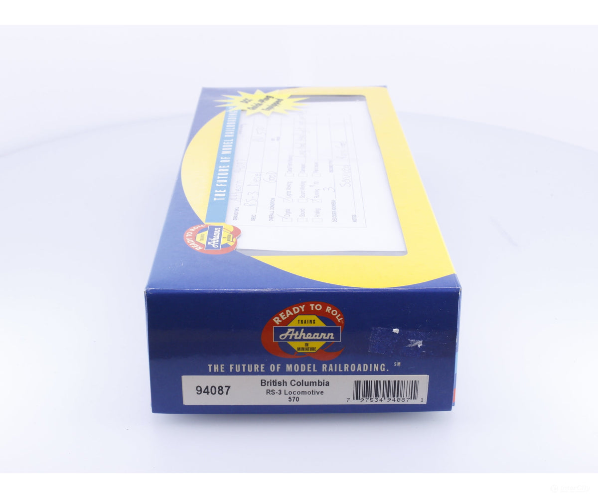 Athearn 94087 HO RS-3 Diesel Locomotive BC Rail (BCOL) 570 DCC - Locomotives
