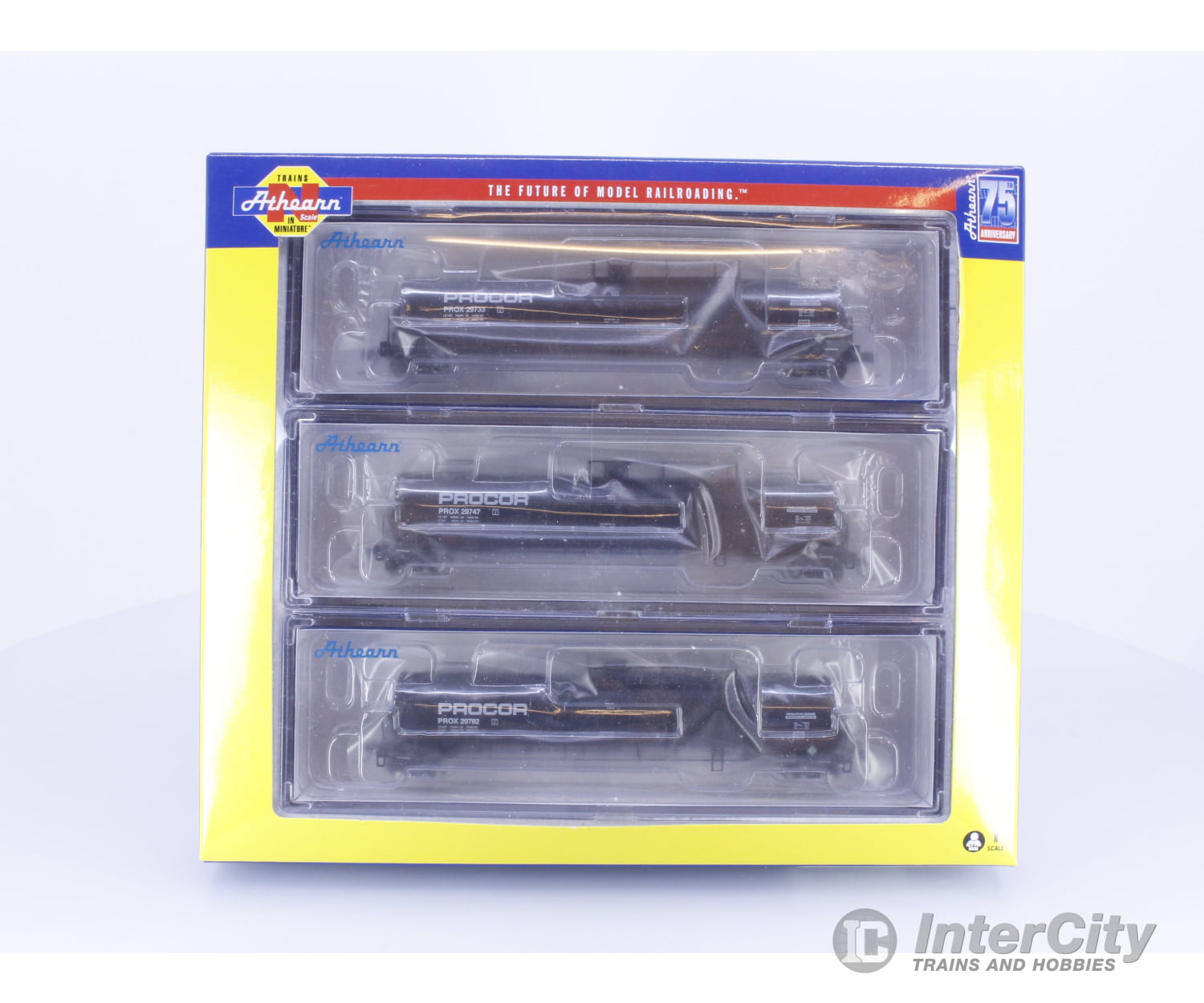 Athearn ATH03583 N 3 Pack of UTC 33K LPG Tank Cars Procor Leasing (PROX) 29733/29747/29782 Freight Cars