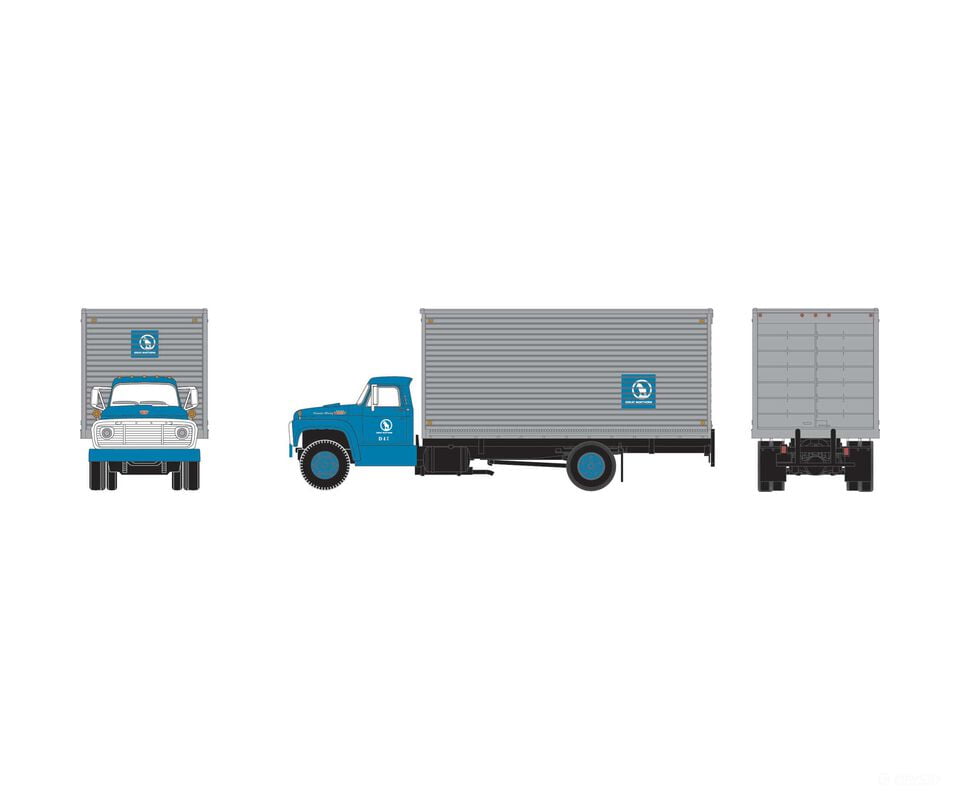 Athearn ATH10037 HO Ford F850 Box Van GN #D47 Cars & Trucks