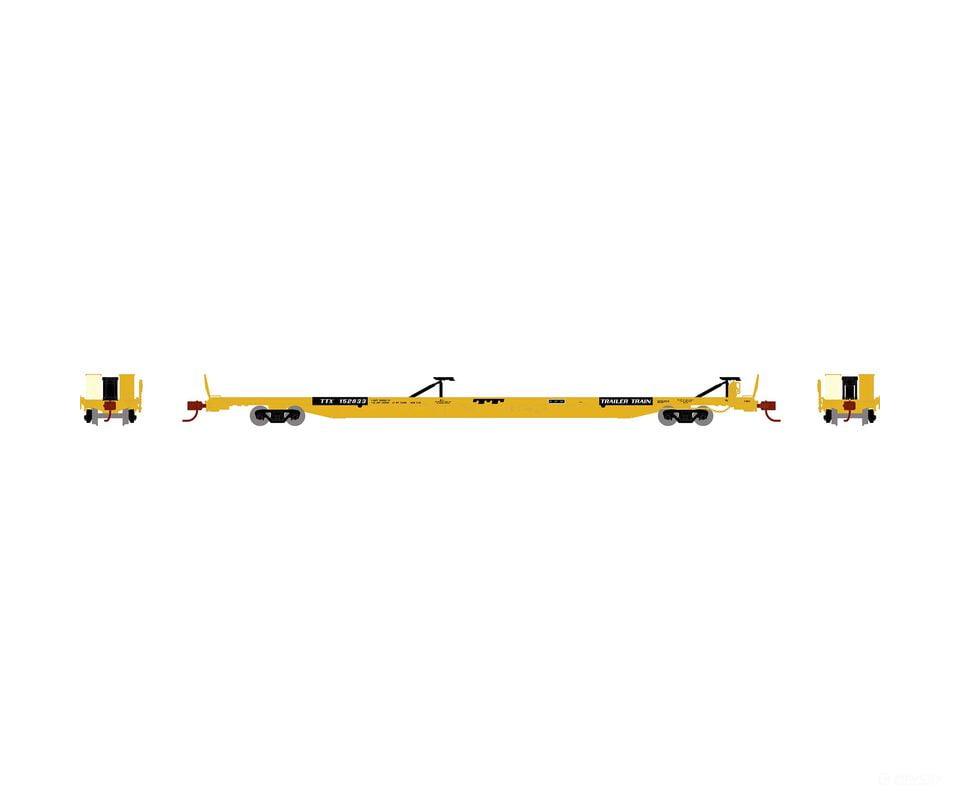 Athearn ATH14346 N F89F Trailer TTX/Yellow #152833 Freight Cars