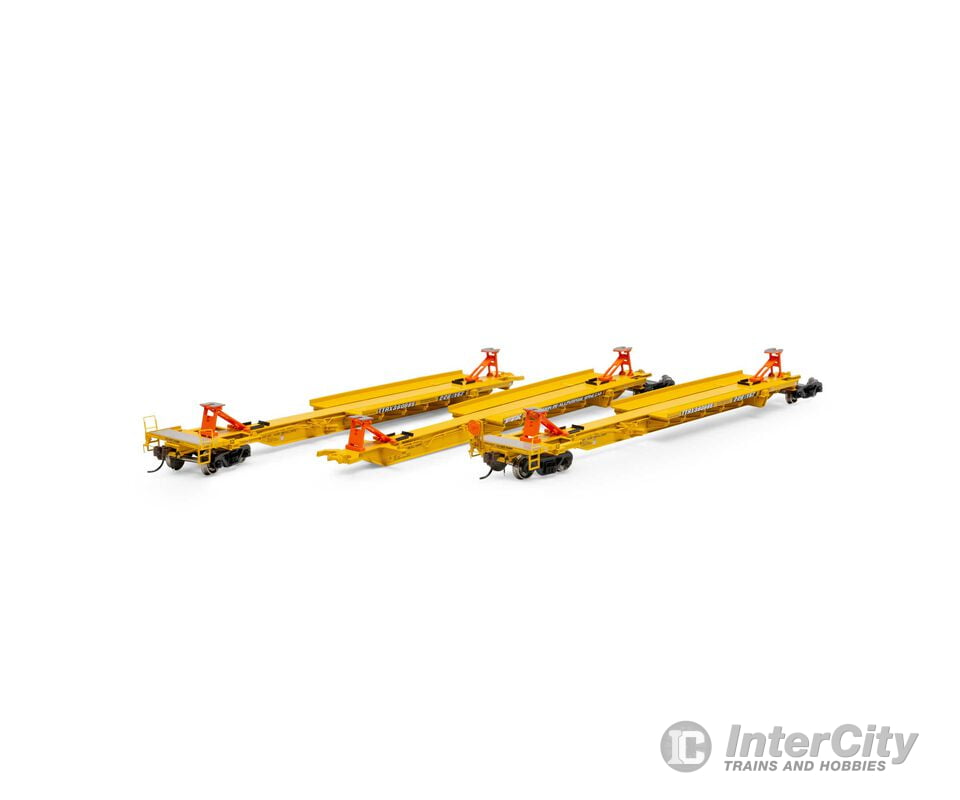 Athearn ATH15672 HO RTR 57’ Trinity Spine Car TTRX #360985 (3) Freight Cars