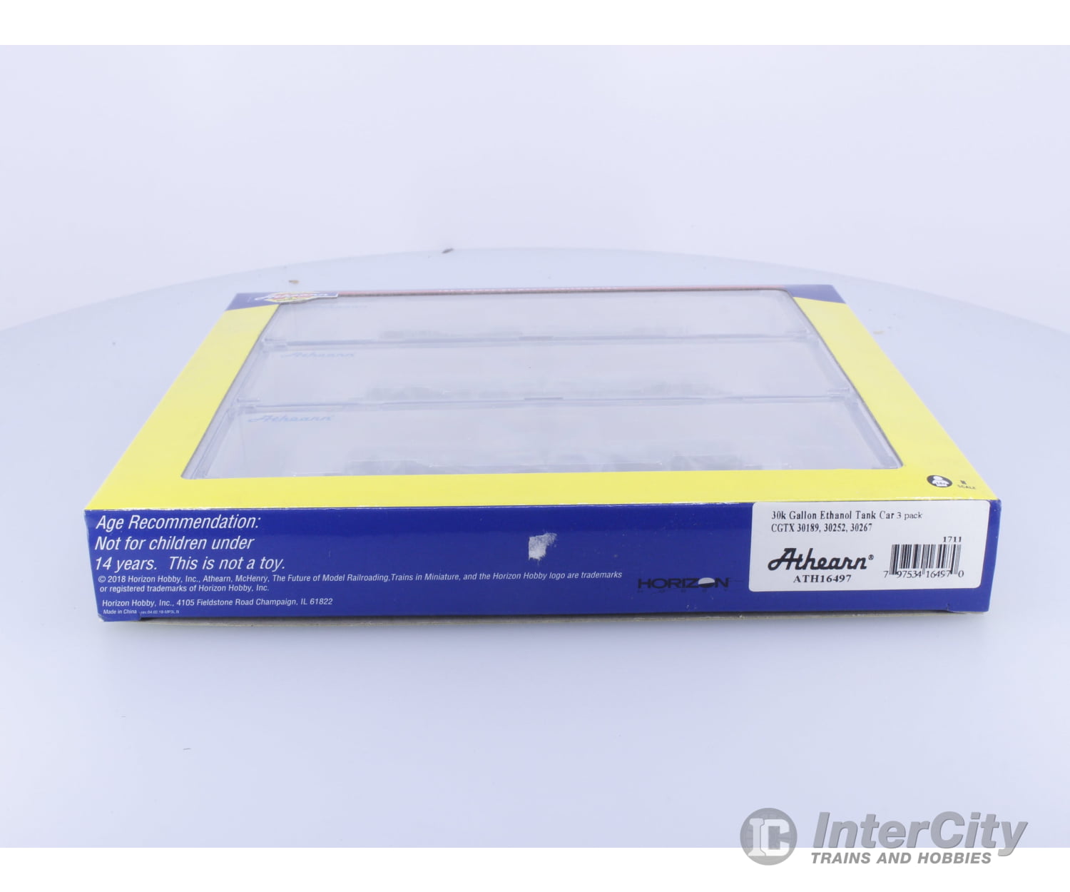 Athearn ATH16497 N 30k Gallon Ethanol Tank Car 3 Pack CGTX 30189 30252 30267 Freight Cars