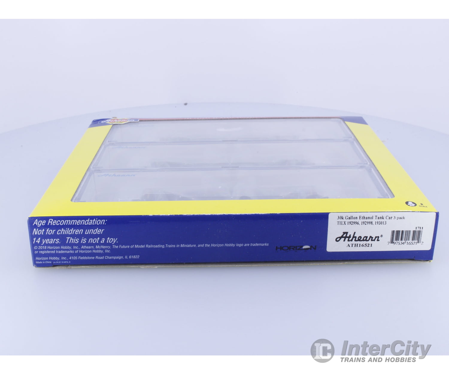 Athearn ATH16521 N 30k Gallon Ethanol Tank Car 3 Pack TILX 192996 192998 193013 Freight Cars