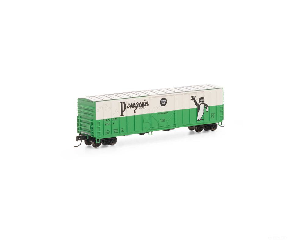 Athearn Ath3871 N 50’ Nacc Box Penguin Ginger Ale #7001 Freight Cars