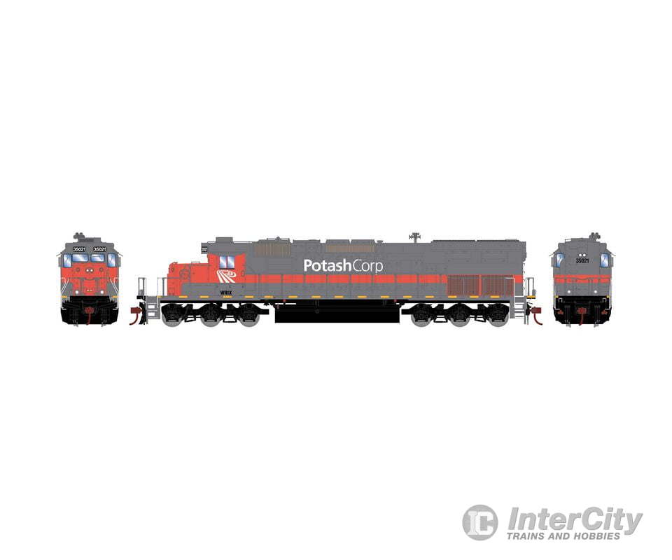 Athearn ATH73155 HO SD40T-2 Locomotive with DCC & Sound Potash/WRIX #35021 Locomotives