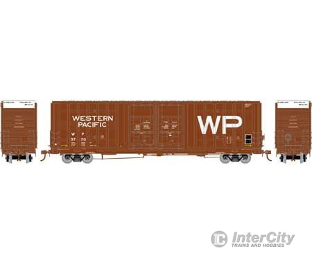 Athearn Ath75112 Ho 60 Foot Berwick Double Door Box Car Western Pacific 3770 Freight Cars