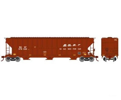 Athearn Ath81503 Ho Fmc 4700 Covered Hopper Bnsf/Scale 979045 Freight Cars
