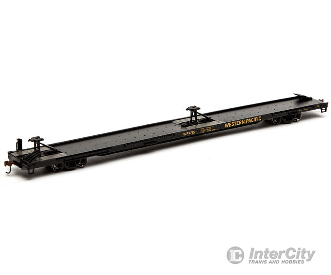 Athearn Ath81534 Ho 85 Foot Flat Car Western Pacific 1715 Freight Cars