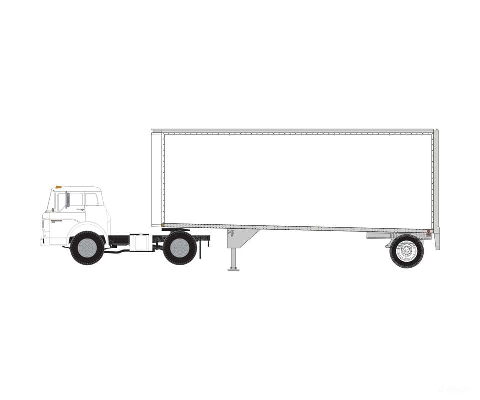 Athearn ATH90991 HO RTR Ford C/28’ Trailer Owner Operator - Cars & Trucks
